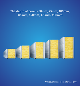 Panneau sandwich en laine de roche ignifuge pour mur intérieur de bâtiments industriels à structure en acier - Product Image 2