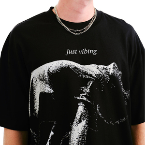 เสื้อยืดพิมพ์ลาย DTG ขายส่ง ผ้าฝ้าย 100% สำหรับผู้ชาย ทรงปกติ พิมพ์ลายคุณภาพสูง เสื้อยืดสตรีทแวร์ลายกราฟิกคลาสสิก - Product Image 4