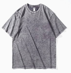 Camiseta Oversize de Alta Calidad con Lavado Ácido, 250 g/m², con Logotipo Personalizado, Estilo Vintage, Color Negro - Product Image 4