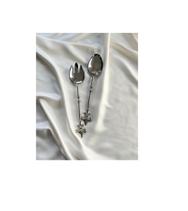 Juego de servidores de ensalada de acero inoxidable con logotipo personalizado para regalo corporativo, promocional y suministro al por mayor. - Product Image 1