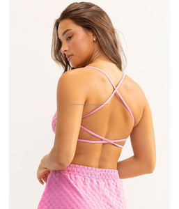 Gran oferta, conjunto de sujetador de Yoga transpirable para mujer, banda de cintura de estilo Scrunch con tiras cortas - Product Image 4