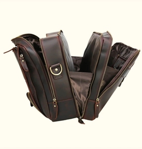 Classic <b>Men's</b> premium Quality Genuine Cow <b>Leather</b> Briefcase With Buckle Closure And Adjustable Strap For Business Use - Product Image 2