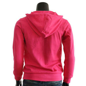 <b>Pink</b> Hooded Zip-Up Sweatshirt 100% Cotton Fleece Regular Fit Casual Wear Autumn Style - Product Image 3