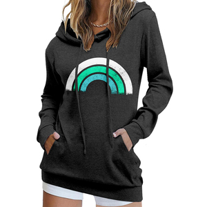 Sudadera con Capucha para Mujer, Talla Grande, Invierno-Primavera, con Logotipo de Marca Personalizado, Manga Larga, Estampada, para Exteriores - Product Image 1