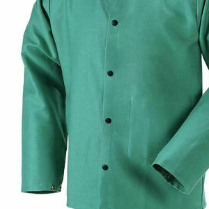 Veste de soudage ignifuge robuste à manches longues avec fermeture à boutons-pression, vêtements de sécurité industrielle, vêtements de travail OEM pour la protection contre la chaleur - Product Image 6