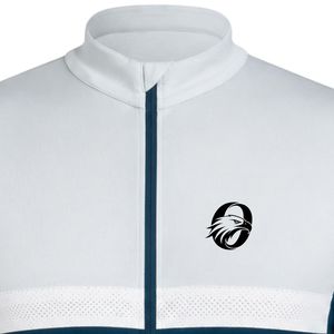 White Navy Long Sleeve Cycling Jersey for Men Women Breathable Lightweight MTB <b>Road</b> Bike Racing Training Top - Product Image 3