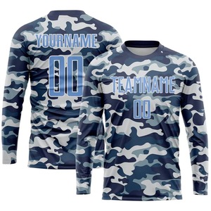 REHEX IMPEX Custom Camouflage Long Sleeve <b>Soccer</b> Jersey 100% Polyester Moisture Wicking Heat-Transfer Printed Breathable Quick - Product Image 1