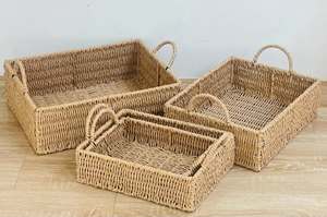 Vietnam Handwoven Rattan <b>Basket</b> Natural <b>Wicker</b> Storage for <b>Laundry</b> Clothes Toys Blankets Plants and Home Organization - Product Image 3