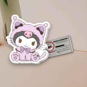 Plaque à cils magnétique en acrylique personnalisée Hello Kitty chat violet, outils de fabrication de cils, cœur, diamant, logo personnalisé, couleur, beauté - Product Image 1