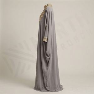ชุดกิโมโนแบบ OEM ปี 2025 เสื้อคลุมอาบายะ ผ้าโพลีเอสเตอร์เนื้อนุ่ม ยืดหยุ่นสูง หนาขึ้น สำหรับผู้หญิงมุสลิม คอวี แขนยาว เหมาะสำหรับงานปาร์ตี้ รอมฎอน งานแต่งงาน - Product Image 3