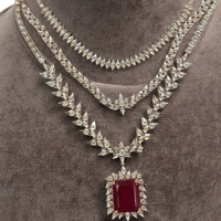 Collier et pendentif en or blanc/jaune 14 carats certifié IGI, style vintage, plaqué rhodium, diamant naturel taille brillant pour femme