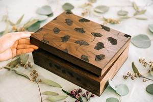 Multipurpose Handmade Wooden <b>Box</b> with Lid Durable Solid Wood <b>Storage</b> Organizer for <b>Kitchen</b> Bedroom Office Jewelry Craft Supplies - Product Image 1