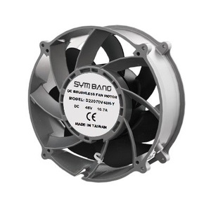 Ventilador Axial 200x70mm 48V Sin Escobillas con Aspas de Plástico Negro y Montaje (D20070D-Y) - Product Image 2