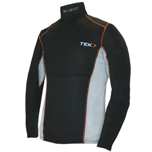 B a u e r NG Base Layer Hockey Base Layer Haut à manches longues (Noir) (Taille M) Base layer Protection du cou Résistance aux coupures Kevlar - Product Image 3