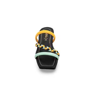 Pantoufles de sport décontractées pour filles en jaune KD5388 - Product Image 1