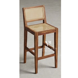 Taburete de Bar Tradicional de Madera con Altura Ajustable y Asiento Giratorio para Hogar, Cocina, Bar, Dormitorio, Apartamento y Salón - Product Image 3