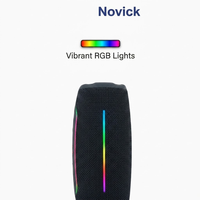 Enceinte portable XTREME5 avec sangle d'épaule, lumières LED RGB, commande par bouton, basses riches, son stéréo, pour extérieur, voyage, camping, fête