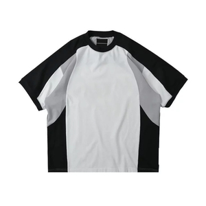 เสื้อยืดผู้ชายทรงโอเวอร์ไซส์ผ้าถักผสมตาข่ายคุณภาพสูงขายดีประจำปี 2026 ผลิตจากผ้าฝ้าย 100% ป้องกันการเป็นขุย เหมาะสำหรับเล่นกีฬา - Product Image 1
