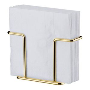 Porte-serviettes moderne en acier inoxydable chromé |   Support vertical en métal pour papier absorbant |   Porte-serviettes décoratif de luxe pour table - Product Image 3