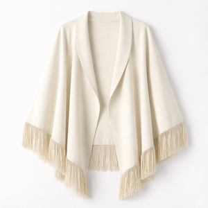 Fournisseur en gros de capes de mariage à franges de qualité supérieure - Fabricant de vestes de mariée sur mesure OEM - Product Image 5