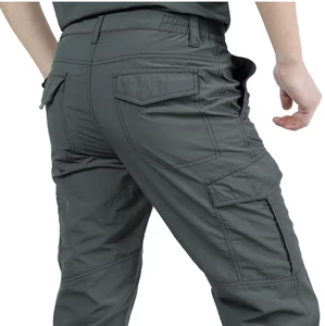 Pantalon cargo tactique décontracté pour homme, 100% coton, imperméable, multi-poches, randonnée en plein air, trekking - Product Image 4