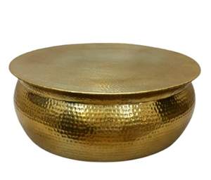 โต๊ะกาแฟอะลูมิเนียมทันสมัย ดีไซน์ลายตอก  รักษ์โลก ทนทาน  ตกแต่งสไตล์โบราณ สำหรับห้องนั่งเล่นและคาเฟ่ - Product Image 1