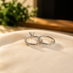 Anillo de Aniversario con Diamante de Forma Redonda, Elegante Anillo de Compromiso con Moissanita y Plata de Ley 925, Joyería Nupcial - Product Image 3