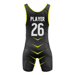 Combinaison de lutte personnalisée en gros pour équipe américaine, équipement de lutte à séchage rapide, uniforme athlétique extensible, usine OEM - Product Image 2
