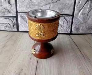 Quemador de incienso árabe de madera hecho a mano, Mabkhara, quemador de incienso Oud, decoración islámica para el hogar, regalo. - Product Image 5