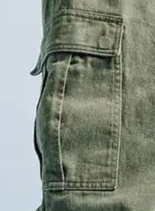 กางเกงจ็อกเกอร์คาร์โก้ทรงหลวมสำหรับผู้ชาย ขายส่ง รับสกรีนโลโก้ สตรีทแวร์ กางเกงขายาวทรงขาบาน คุณภาพสูง มีกระเป๋า 6 ช่อง ด้านหน้าและด้านหลัง - Product Image 4