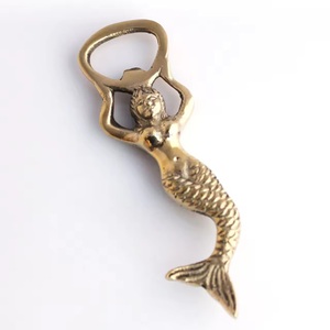 ที่เปิดขวดทรงราชินีทำจากทองเหลืองสีทองสำหรับตกแต่งโต๊ะที่เปิดขวดรูปนางเงือกสำหรับเปิดขวดสำหรับบาร์และปาร์ตี้ - Product Image 1