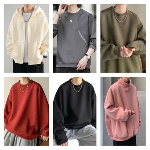 Sudadera con Capucha Unisex de Color Sólido, Corte Regular, 100% Algodón, Tejido de Felpa, Informal, con Bolsillo, Secado Rápido, 350g, Ropa de Invierno - Product Image 3