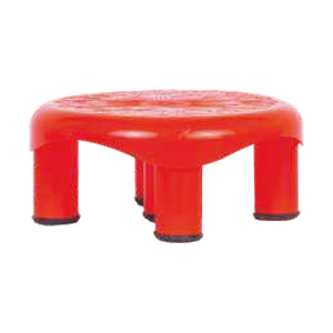 Demi tabouret moderne rond en plastique finition PP durable couleurs personnalisées design élégant pour chambre hôtel appartement - Product Image 4