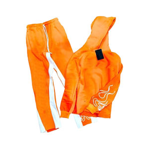 Survêtements d'hiver deux pièces pour hommes, coupe ajustée, avec logo sérigraphié sur le devant, effet superposé, ODM - Product Image 1