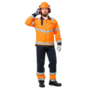 Vêtements de travail haute visibilité unisexes, respirants, antistatiques, en maille polyester fluorescente réfléchissante, avec logo personnalisé, directement de l'usine, B2B - Product Image 3