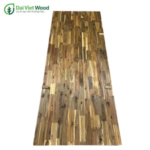 Panel de encimera de madera de acacia de diseño contemporáneo con acabado de teca dorada con aceite de cera para uso en la cocina - Product Image 1