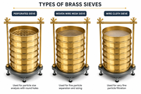 Brass Sieve Shaker for Soil Testing with Adjustable Stand Multiple Sieves High Accuracy IP55 Protection