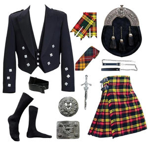 Ensemble de kilt écossais pour homme, tenue écossaise verte, kilt tartan utilitaire, offre spéciale avec accessoires, kilt tartan - Product Image 4