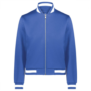 Chaqueta Universitaria Azul Rey Premium ZPB para Mujer |   Chaqueta Bomber Personalizada con Bordado de Letras de Hermandad |   Chaqueta Universitaria de Lana Cortavientos - Product Image 1