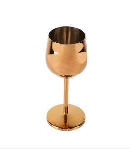 Gobelet à vin contemporain en acier inoxydable, élégant et moderne, pour bar - Product Image 2