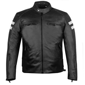Veste de moto pour homme en cuir d'agneau véritable vintage 100% imperméable et respirante pour motard, taille plus, personnalisable - Product Image 6