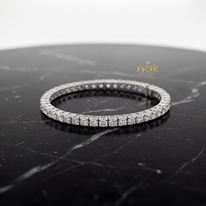 กำไลเทนนิสคลาสสิกสำหรับผู้หญิง เงินแท้ 925 ประดับเพชรเลี้ยงในห้องปฏิบัติการ ของขวัญสำหรับงานหมั้น งานเลี้ยง สง่างามเหนือกาลเวลา ระยิบระยับสวยงาม - Product Image 1