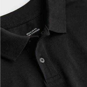 Service OEM, impression personnalisée du logo de la marque sur le devant, t-shirts polo à manches longues en dobby 240g, 100% coton, unisexe - Product Image 3