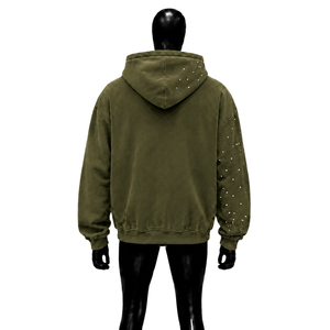 Sweat à capuche zippé en molleton de qualité supérieure avec motif bleu – Le best-seller du quotidien, confortable, emblématique, unique, original, géométrique - Product Image 2
