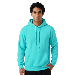 Sweat-shirt à capuche d'hiver pour homme, logo personnalisé sur le devant, pull-over doublé en polaire, motif imprimé, écologique, 300g, couleurs personnalisées - Product Image 3