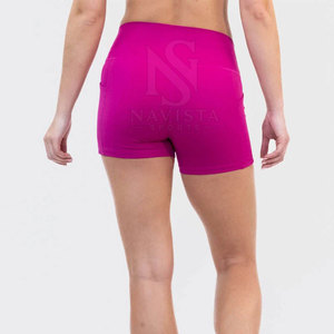 บริการ OEM ขายส่ง กางเกงขาสั้นออกกำลังกายผู้หญิง NAVISTA SPORTS ดีไซน์ตามสั่ง ผ้าสแปนเด็กซ์/โพลีเอสเตอร์ผสม ยืดหยุ่นได้ดี เป็นมิตรต่อสิ่งแวดล้อม - Product Image 2