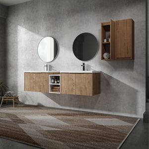 Mobile bagno sospeso da 72 pollici con lavabo e ante a chiusura ammortizzata 00112IMO 00630IMOx2 00612GWH - Combinazione di mobili - Product Image 6