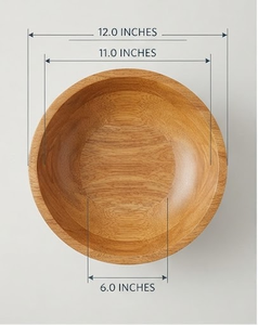 Bol en bois de manguier fait main, design minimaliste, artisanat en bois, passe au lave-vaisselle, écologique, pour servir les aliments, offrir en cadeau - Product Image 4