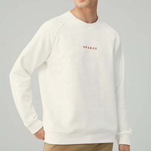 เสื้อสเวตเชิ้ตคอกลมสีส้มสำหรับผู้ชาย ผ้าฝ้าย 100% แขนเสื้อแบบแร็กแลน ทรงปกติ สวมใส่สบายๆ ในฤดูใบไม้ร่วง - Product Image 3