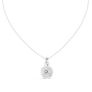 Collar con Colgante de Diamantes Cultivados en Laboratorio con Corte Cojín de Lujo en Oro Blanco de 18K, con Múltiples Haces de Halo, Chapado en Rodio, Oro Rosa, Blanco y Amarillo - Product Image 4